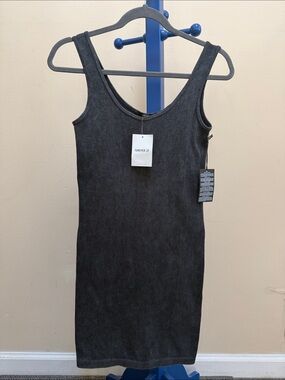 Forever 21 Black Ribbed Tank Short Le Dress
